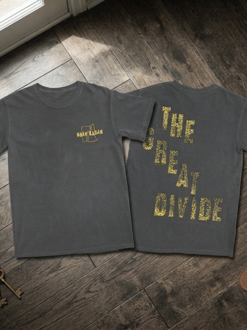 Noah Kahan The Great Divide Graphic Charcoal T-Shirt
